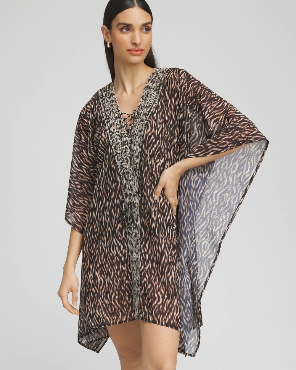 Chico's Miraclesuit® Topkapi Caftan BLACK/MULTI