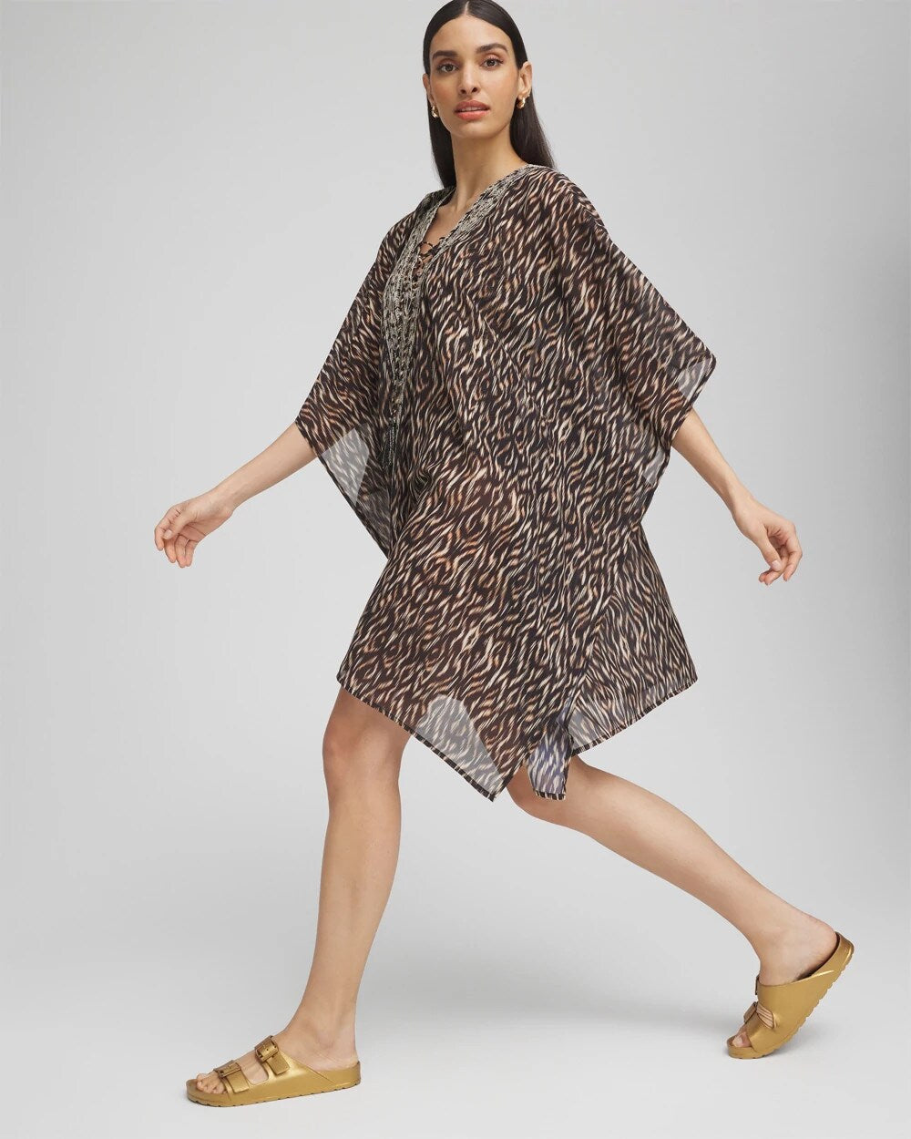 Chico's Miraclesuit® Topkapi Caftan BLACK/MULTI