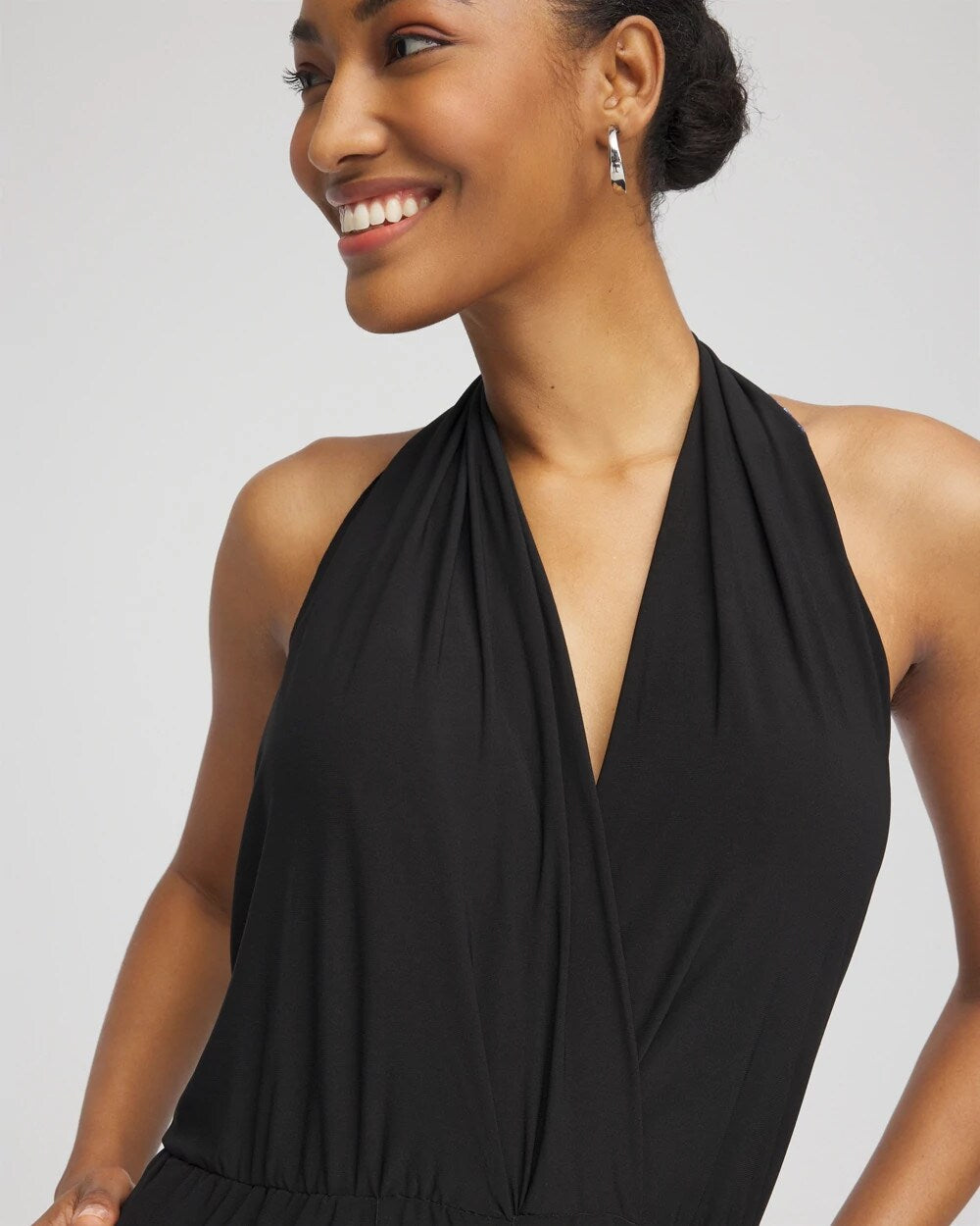 Chico's Magicsuit Surplice Neck Jumpsuit BLACK