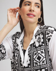 Chico's Eyelet Swim Dress Coverup ALABASTER