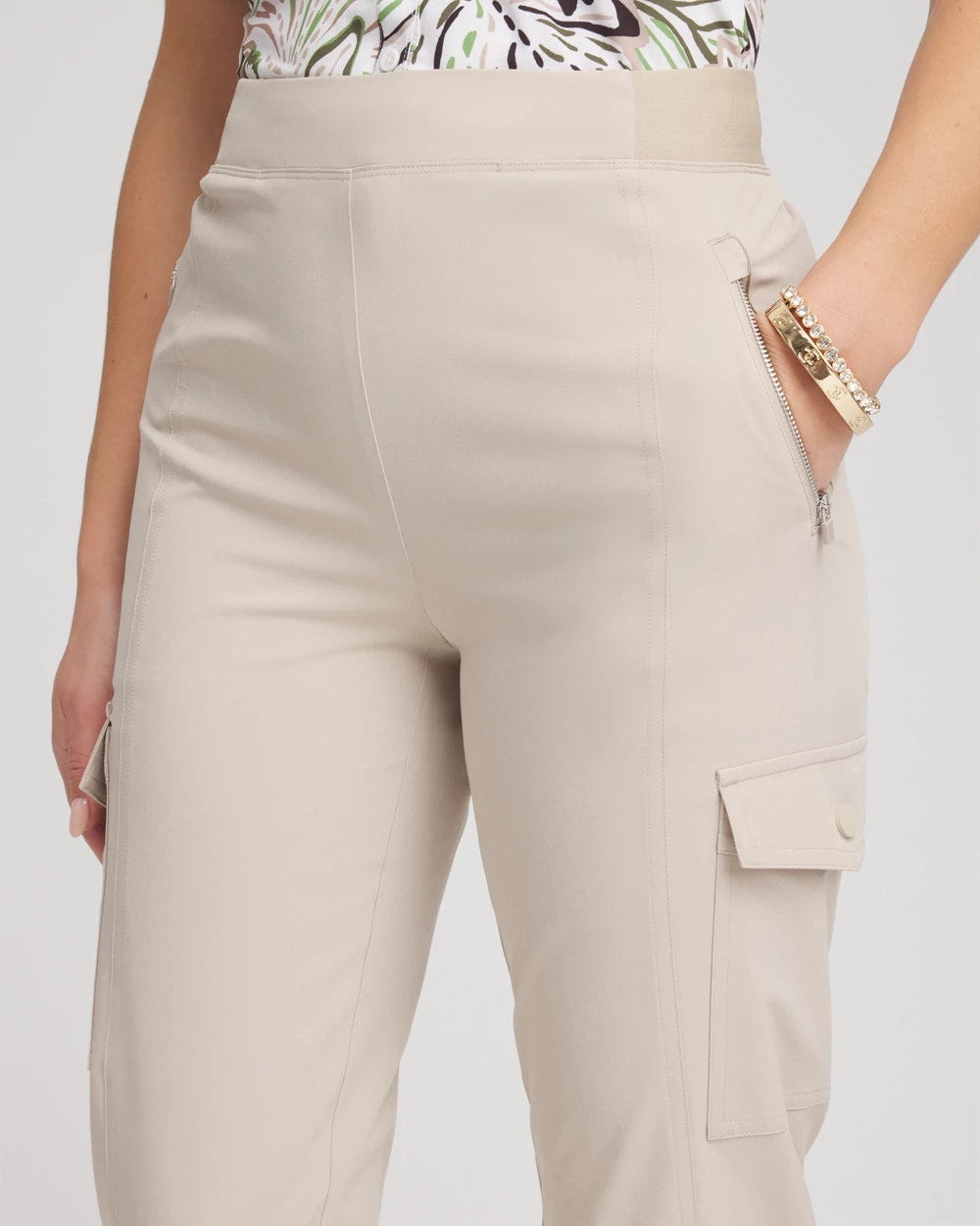 Chico's Zenergy® UPF Cargo Cropped Pants TIBET TAUPE