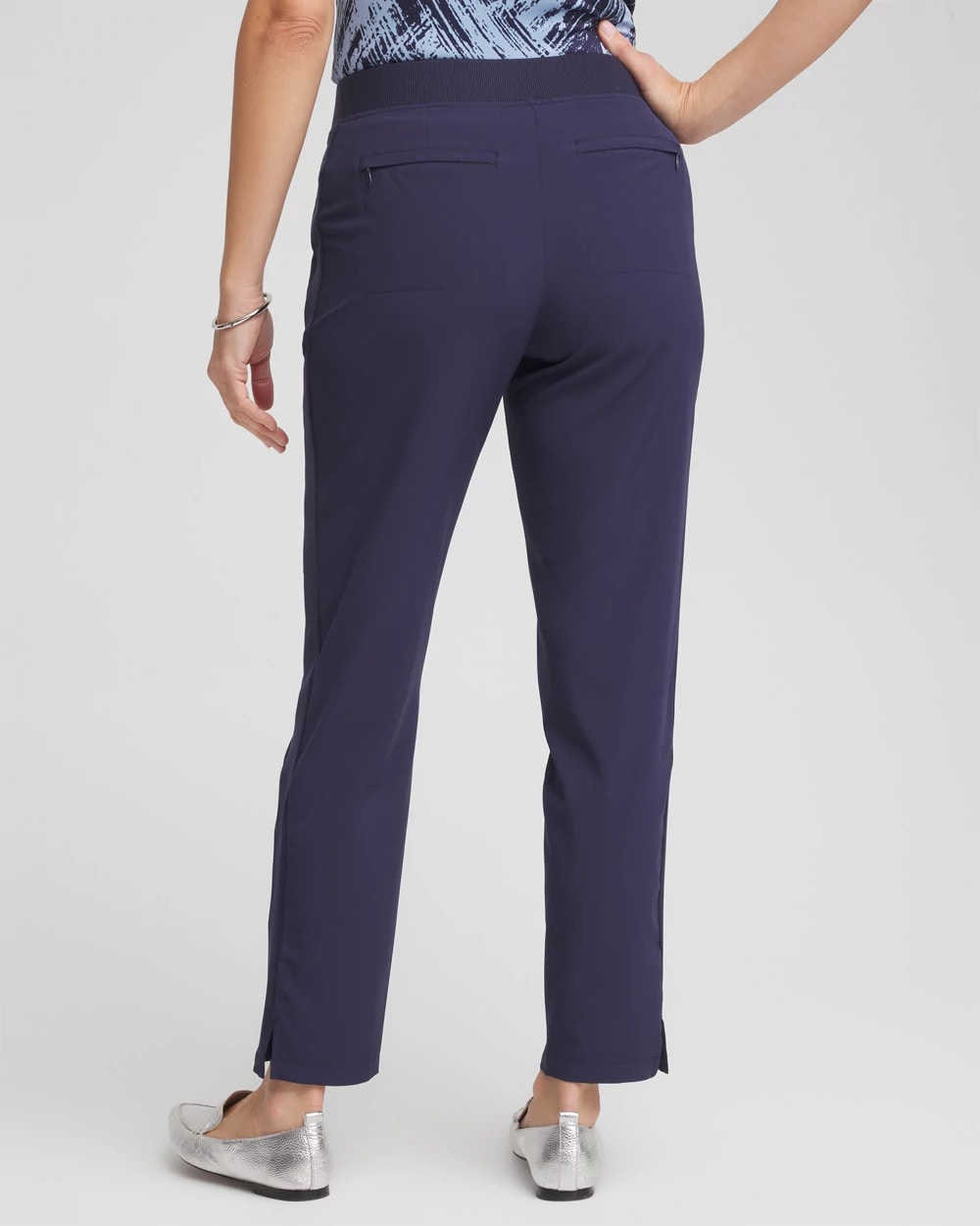 Chico's Zenergy® UPF Rib Mix Ankle Pants PASSPORT BLUE