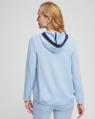 Chico's Zenergy® Soft Topaz Contrast Top CRYSTAL TOPAZ