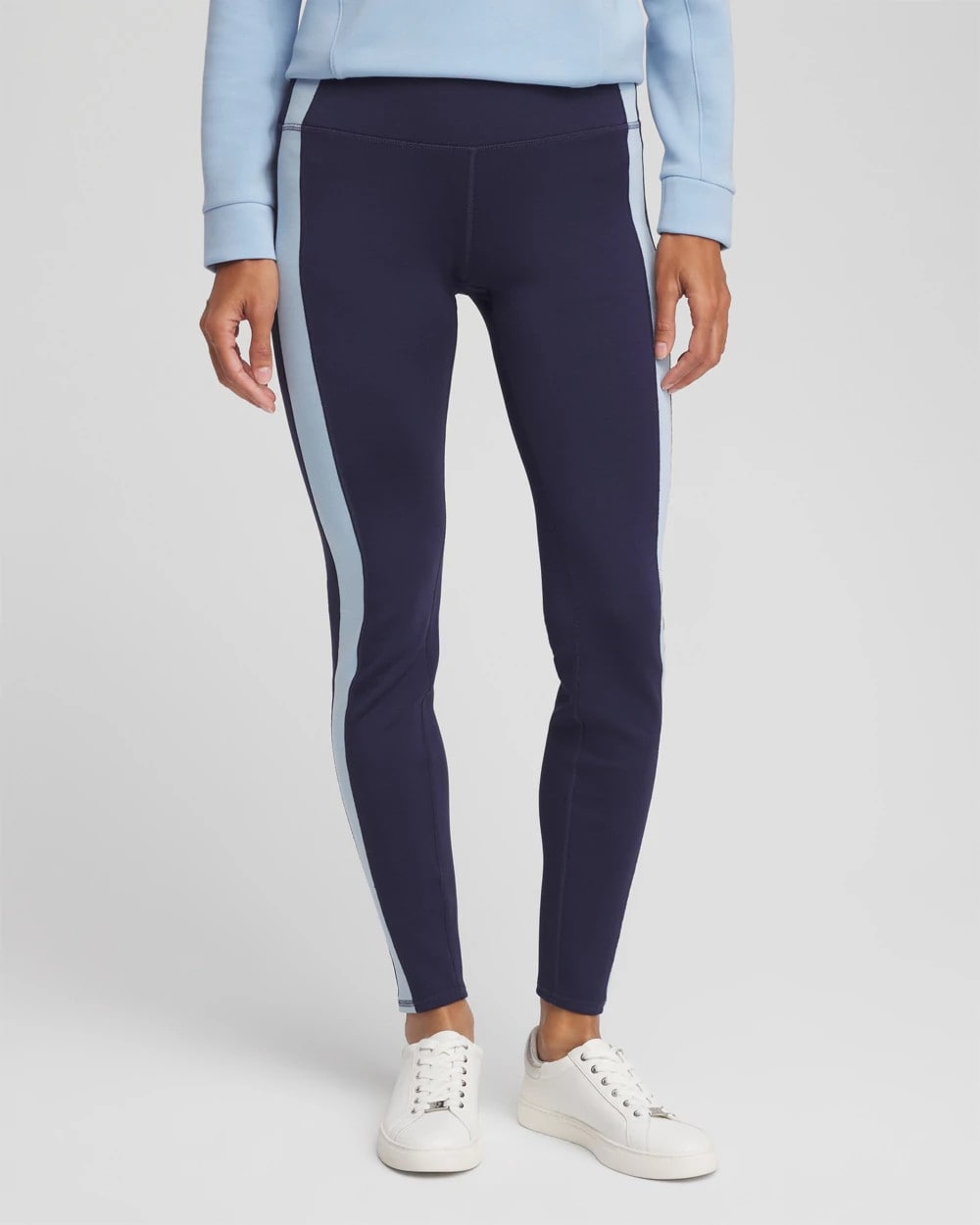 Chico's Zenergy® Soft Topaz Contrast Leggings PASSPORT BLUE
