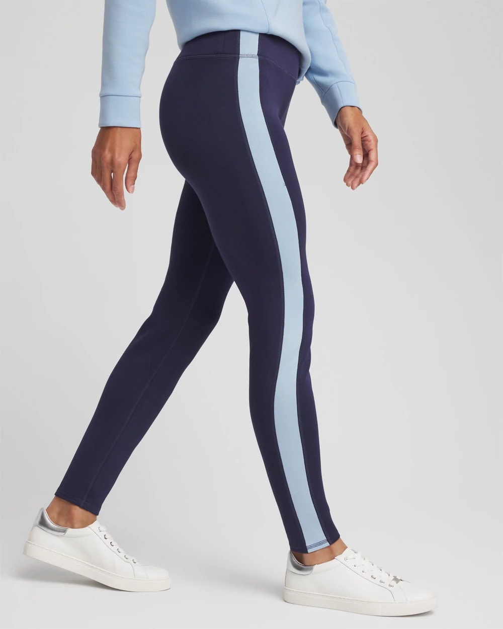 Chico's Zenergy® Soft Topaz Contrast Leggings PASSPORT BLUE