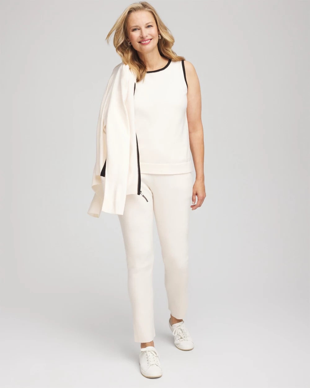 Chico's Zenergy® Luxe Cashmere-Blend Tank ENGLISH CREAM