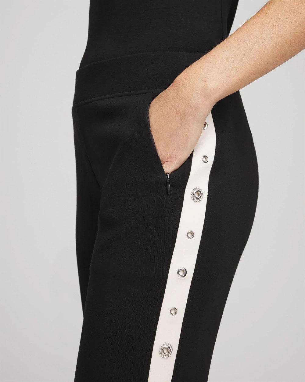 Chico's Zenergy® Grommet Pants BLACK
