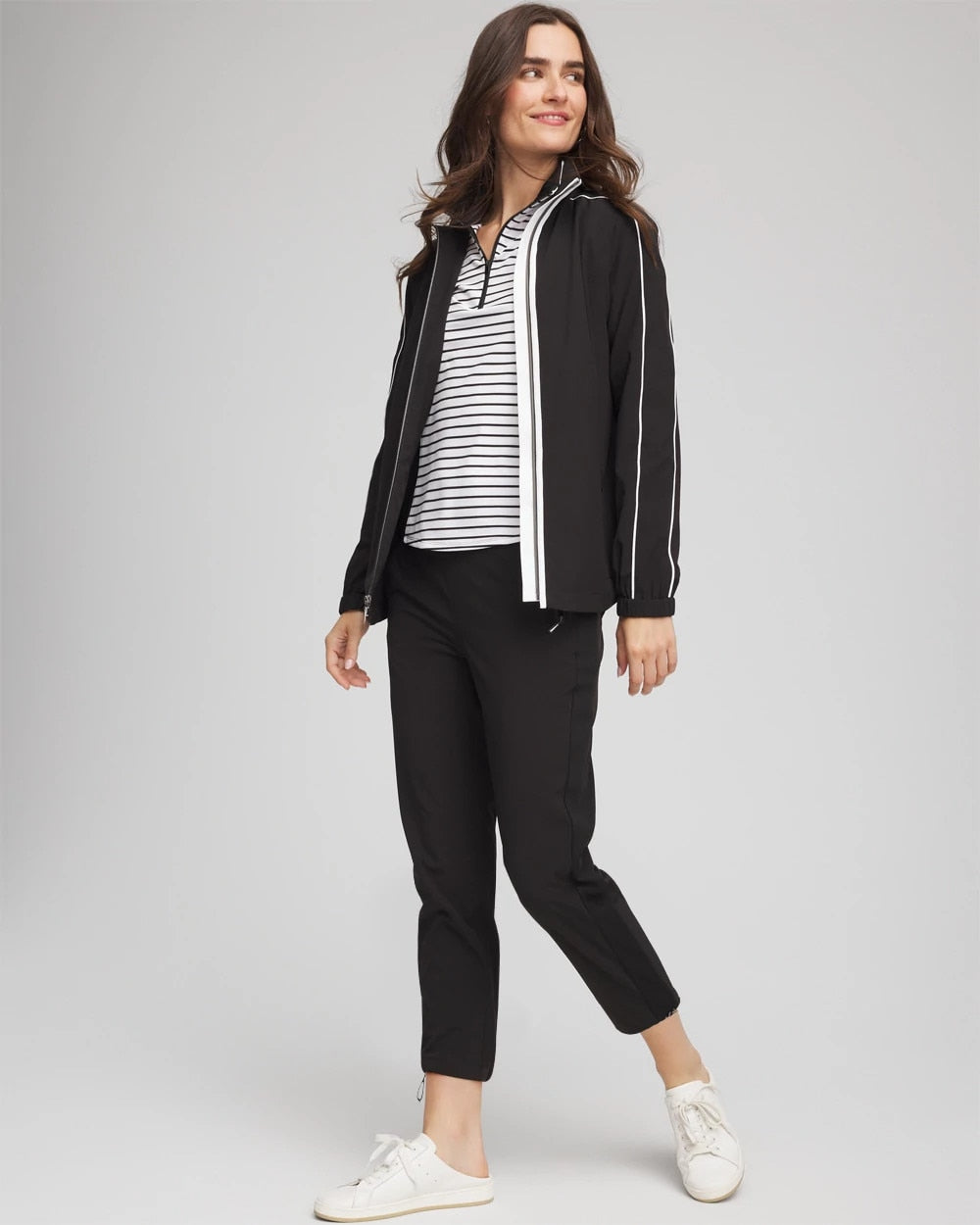 Chico's Zenergy® UPF Contrast Jacket BLACK