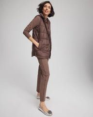Chico's Zenergy® Quilted Hooded Vest WALNUT