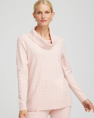 Chico's Zenergy® Luxe Diamante Cowlneck Tunic ROSE SMOKE