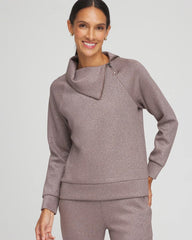 Chico's Zenergy® Sparkle Popover Top WALNUT