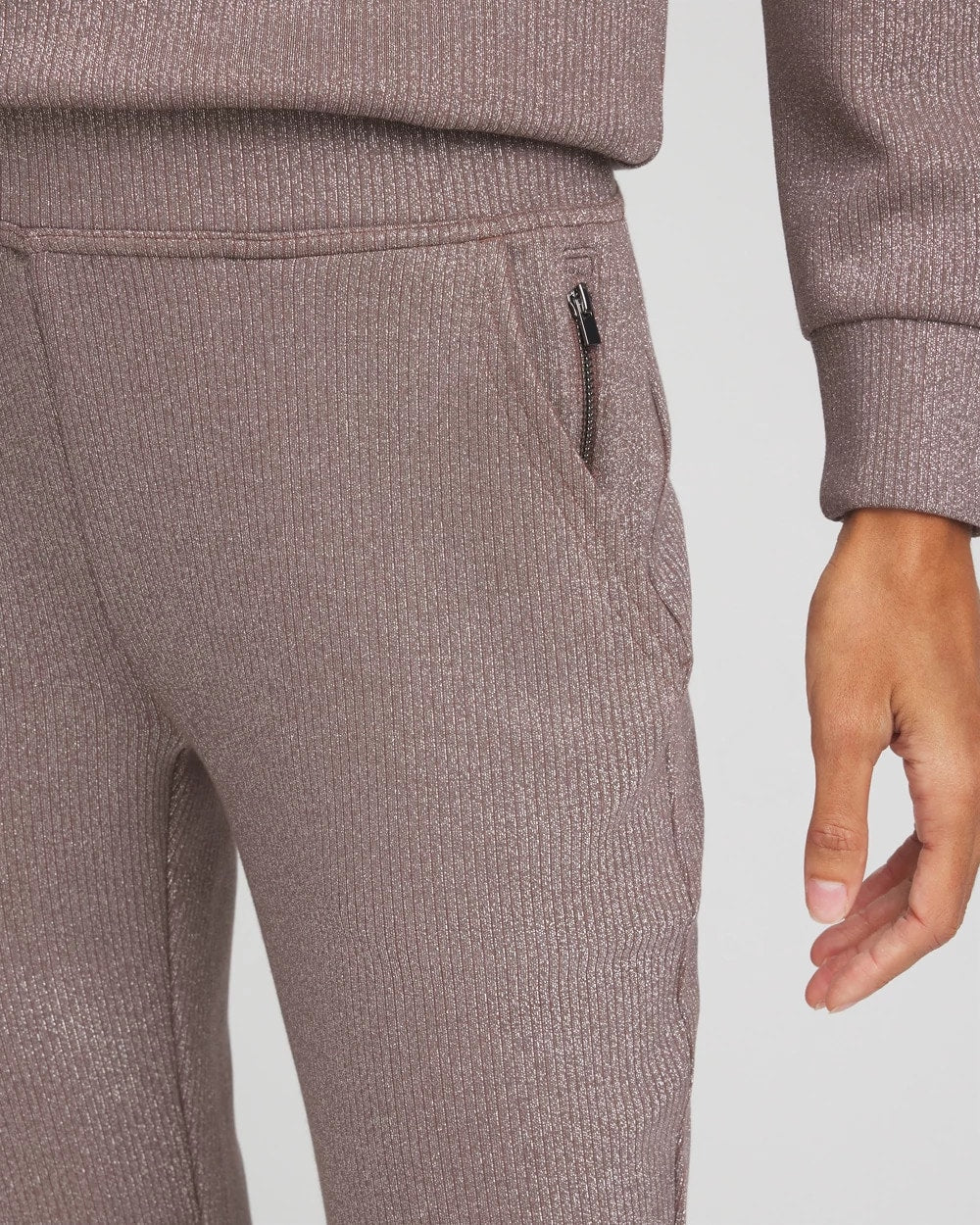 Chico's Zenergy® Sparkle Tapered Ankle Pants WALNUT