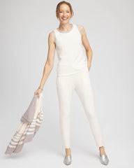 Chico's Zenergy® Luxe Metallic Trim Tank ENGLISH CREAM
