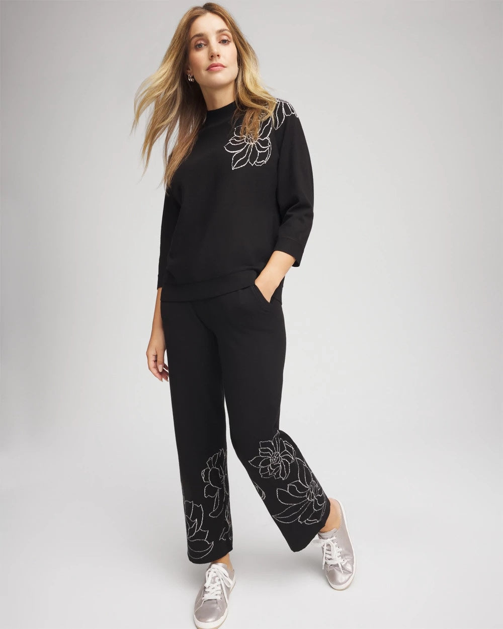 Chico's Zenergy® Luxe Intarsia Pants BLACK