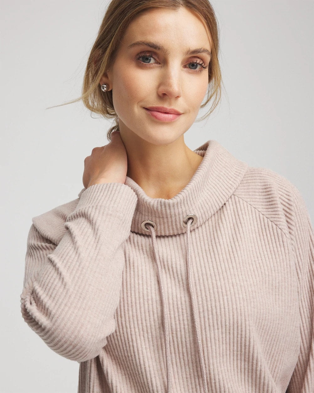 Chico's Zenergy® Soft Brushed Pullover LIGHT TAUPE HEATHER