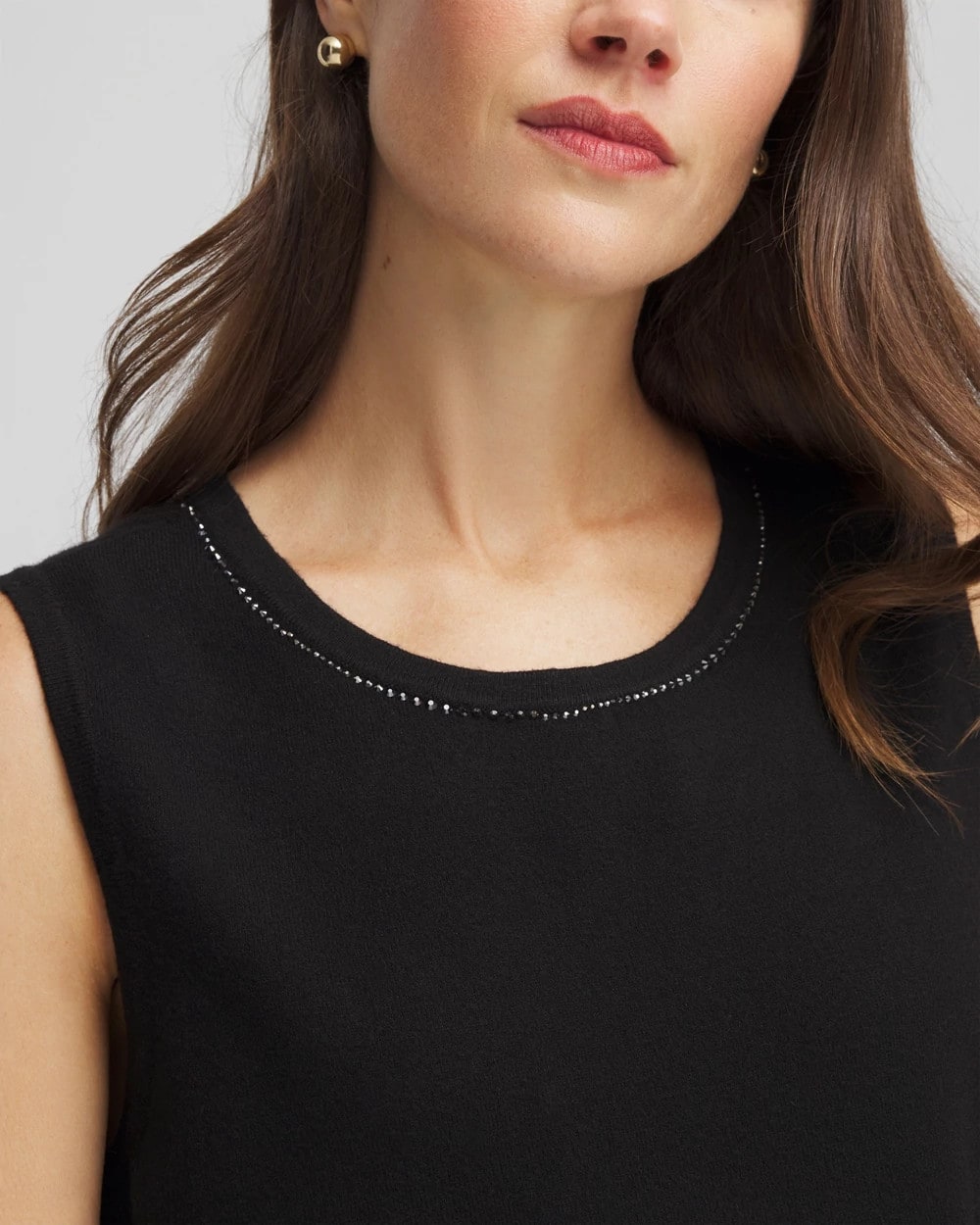 Chico's Zenergy® Luxe Diamante Tank BLACK