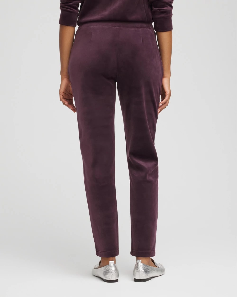 Chico's Zenergy® Velour Tapered Ankle Pants NIGHT BLOOM