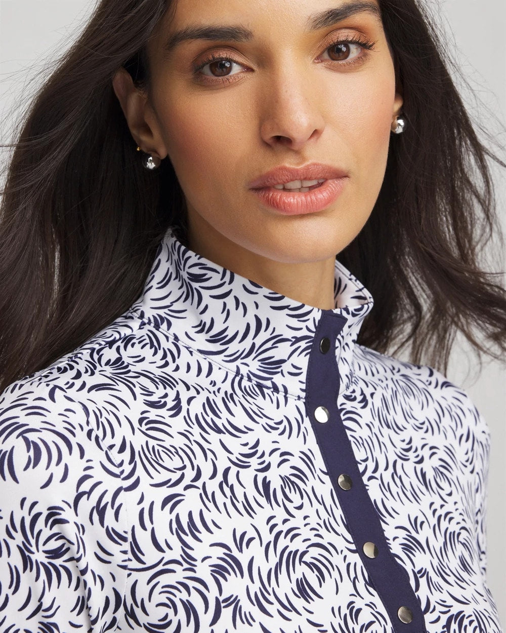 Chico's Zenergy® UPF Palma Pullover PASSPORT BLUE