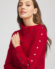 Chico's Zenergy® Luxe Envelope Neck Sweater CARMINE RED