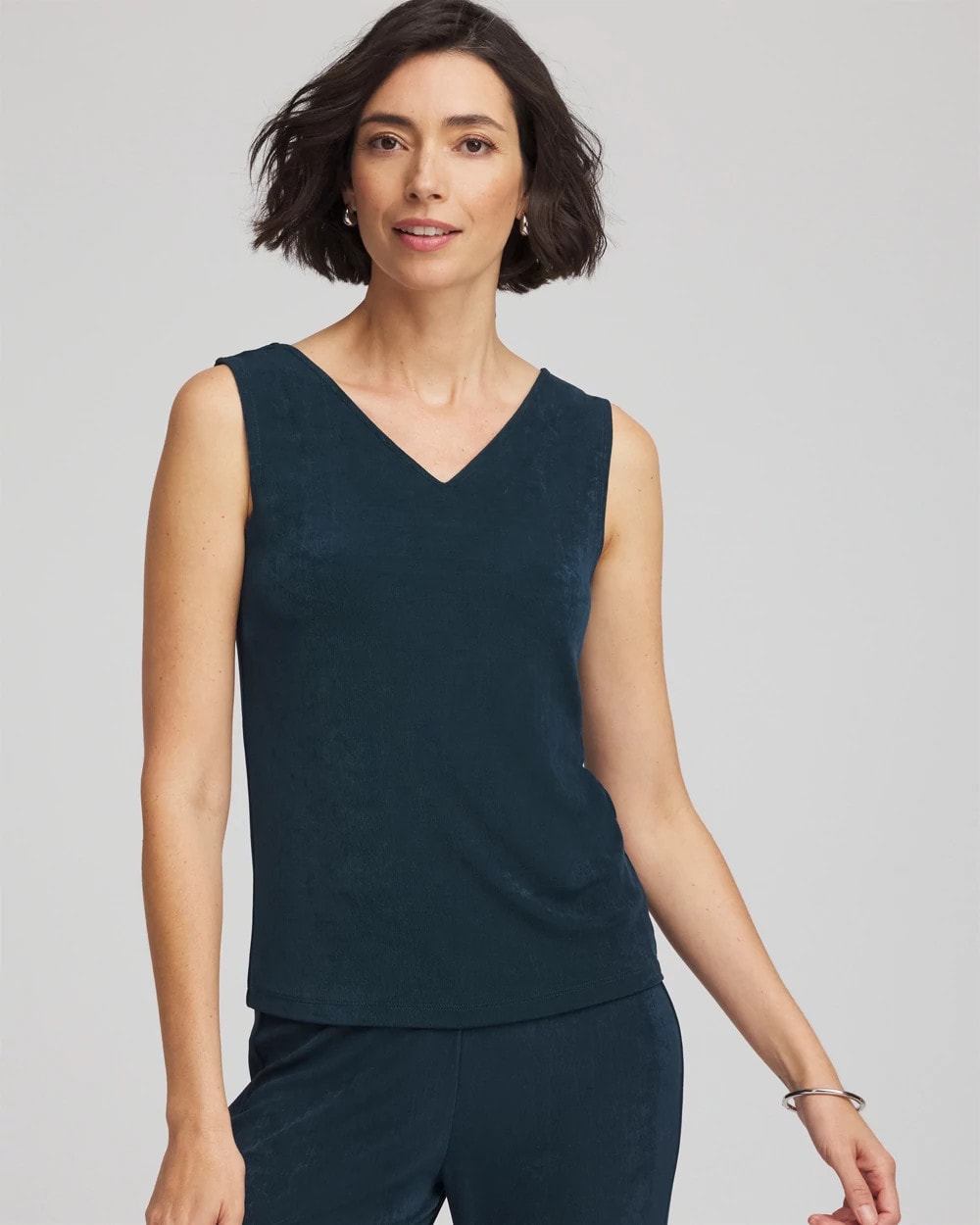 Chico's Travelers™ Convertible Tank TEAL SHADOW