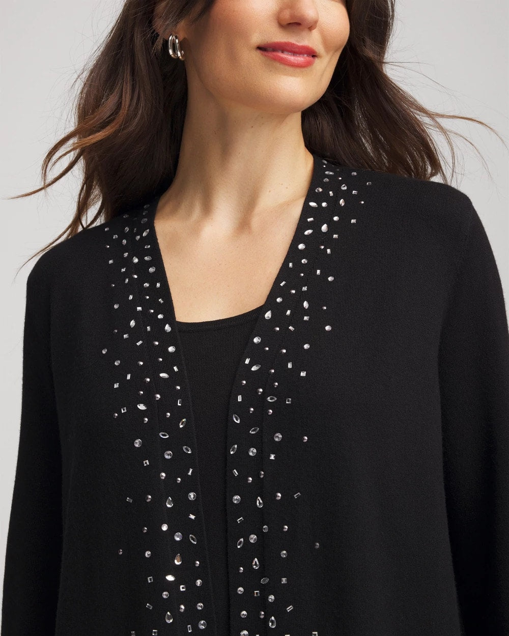 Chico's Travelers™ Embellished Cardigan TRAVELERS BLACK