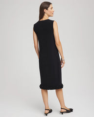 Chico's Travelers™ Fringe Hem Tank Dress TRAVELERS BLACK