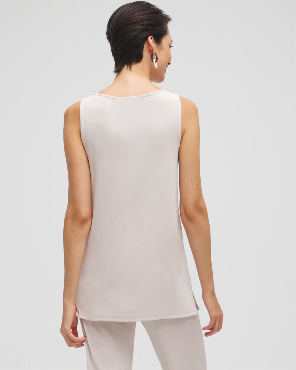 Chico's Travelers™ Classic Side-Slit Tank SMOKEY TAUPE