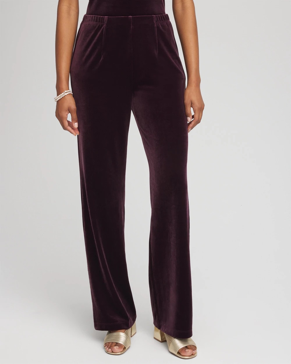 Chico's Travelers™ Velvet No Tummy Pants NIGHT BLOOM