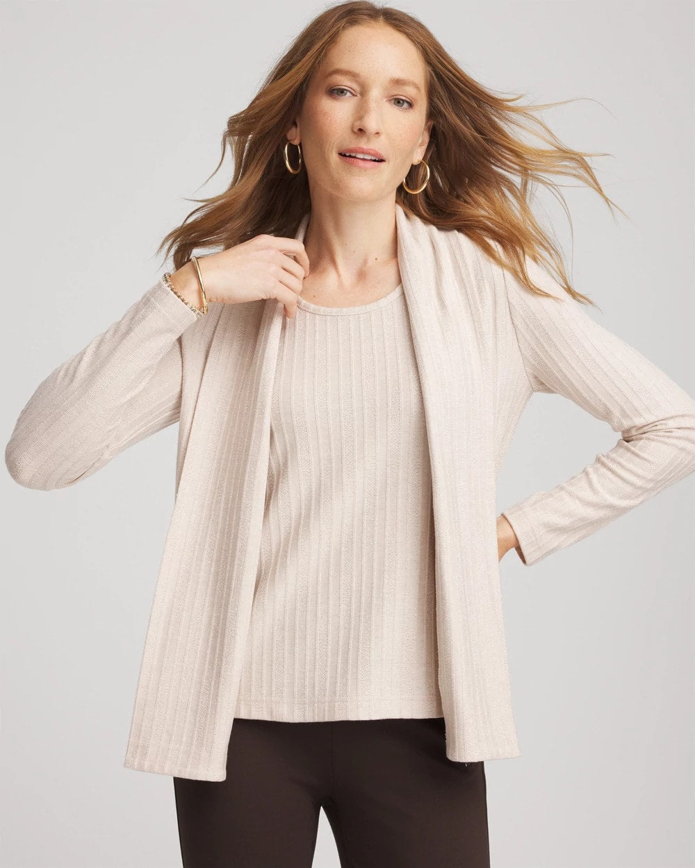 Chico's Cozy Cardigan OATMEAL