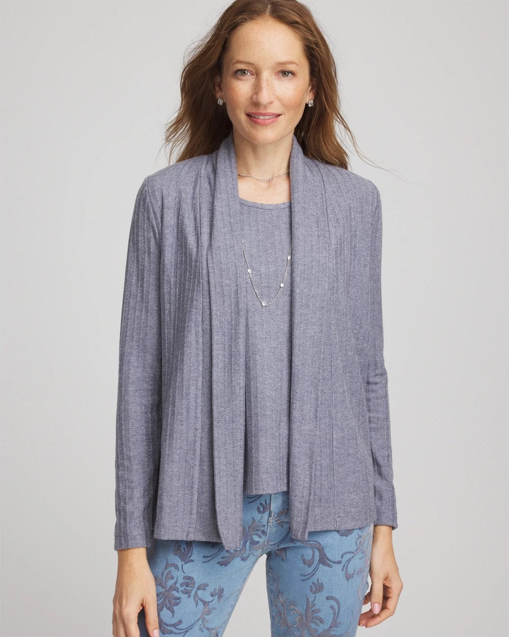 Chico's Cozy Cardigan PASSPORT BLUE