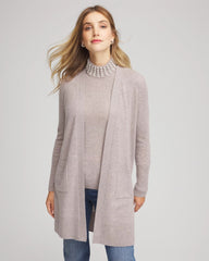 Chico's Cashmere Duster Cardigan TAUPE HEATHER