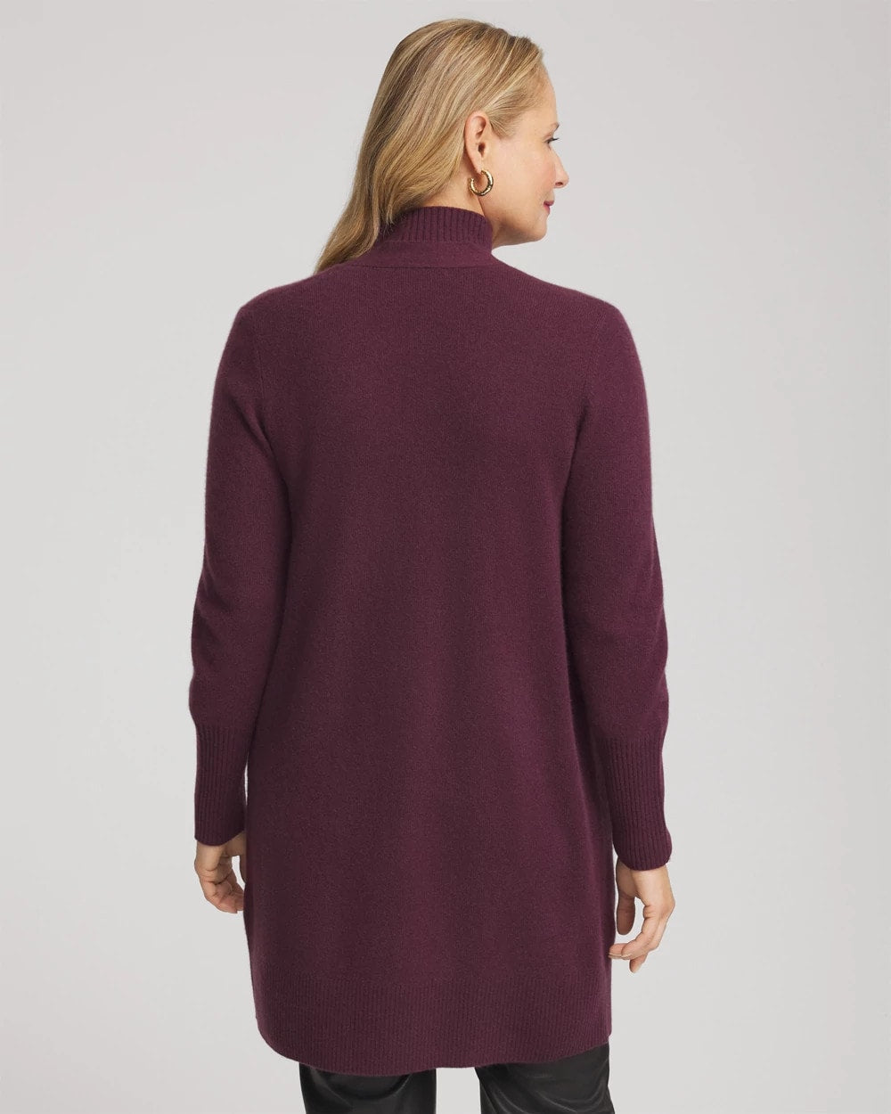 Chico's Cashmere Duster Cardigan WINE