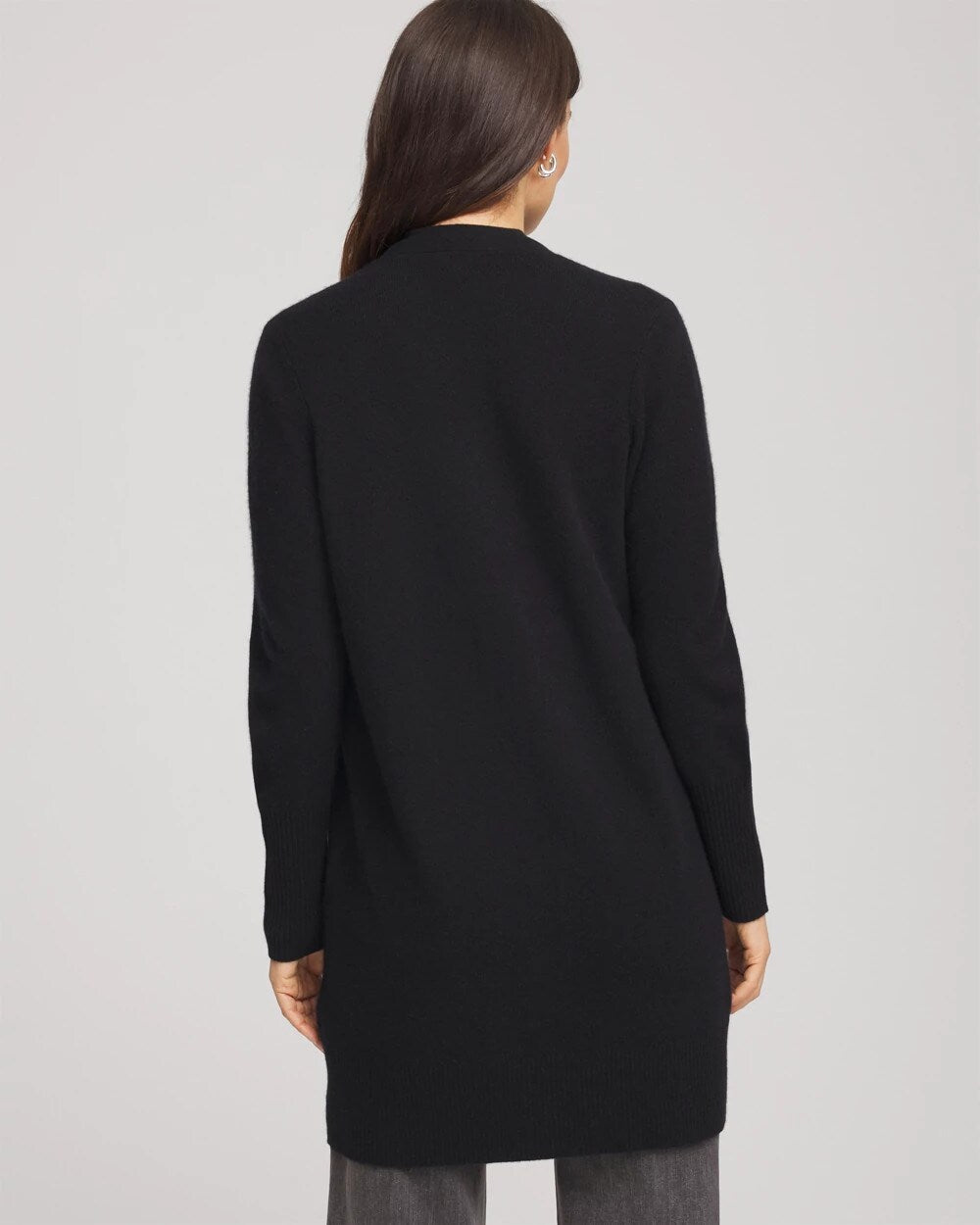Chico's Cashmere Duster Cardigan BLACK