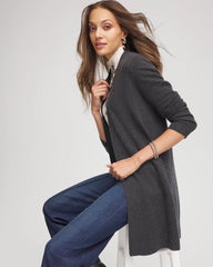 Chico's Cashmere Duster Cardigan DARK GREY