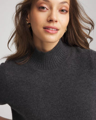 Chico's Cashmere Elbow-Sleeve Sweater DARK GREY