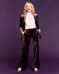 Chico's Crushed Velvet Wide-Leg Pants NIGHT BLOOM