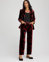 Chico's Velvet Rose Slim Ankle Pants BLACK