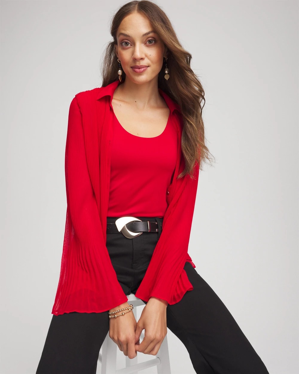 Chico's Microfiber Tank CARMINE RED