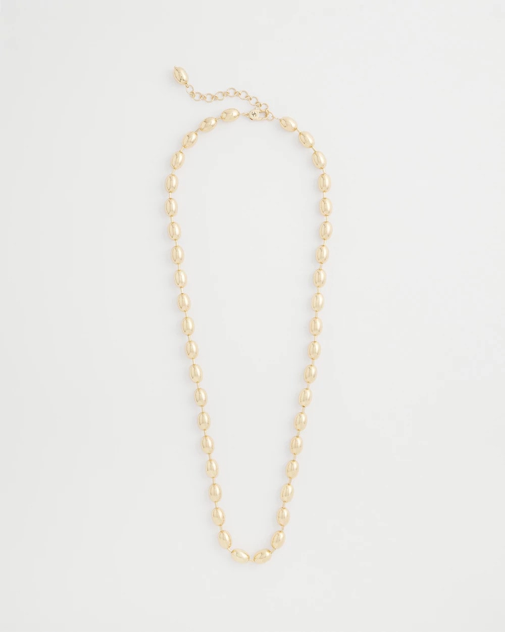 Chico's Gold Bead Long Single-Strand Necklace GOLD