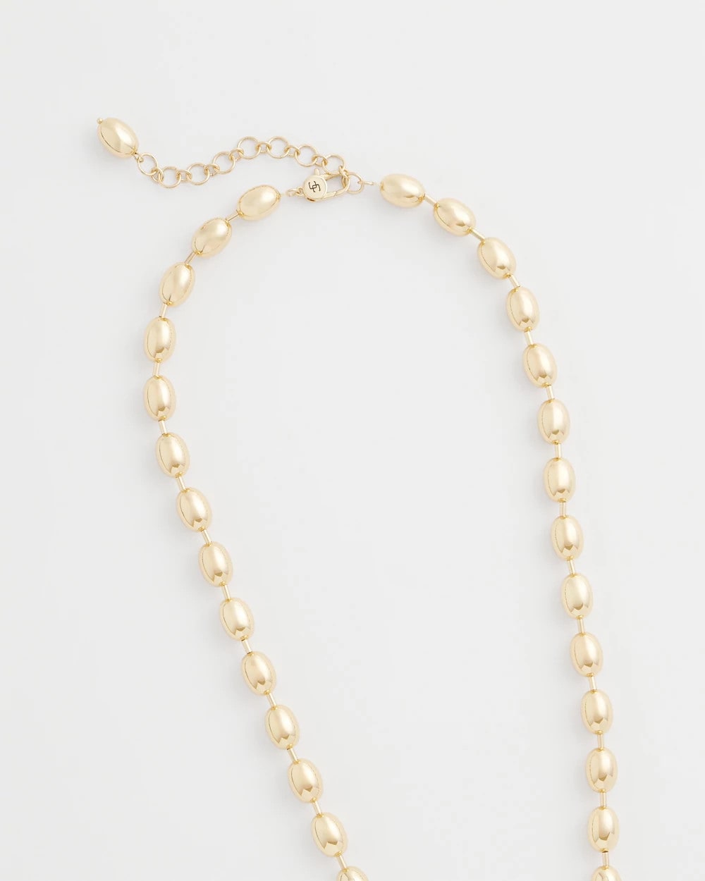Chico's Gold Bead Long Single-Strand Necklace GOLD
