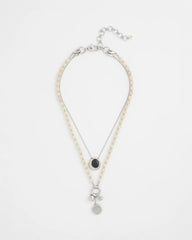 Chico's Short Double Strand Pendant NEUTRAL