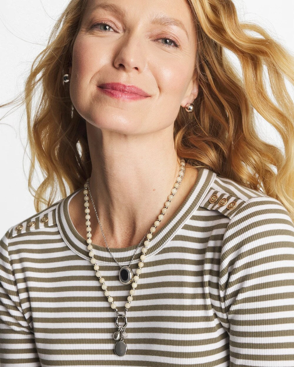 Chico's Short Double Strand Pendant NEUTRAL
