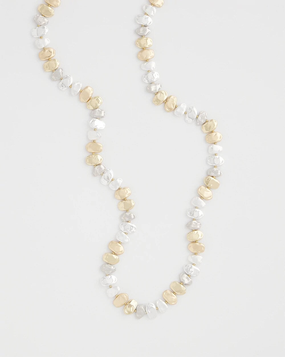 Chico's Mixed Metal Long Single Strand Necklace MIXED METALS