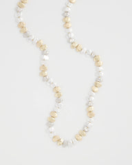 Chico's Mixed Metal Long Single Strand Necklace MIXED METALS