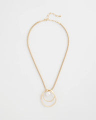 Chico's Pearl and Gold Pendant PEARL