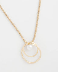 Chico's Pearl and Gold Pendant PEARL