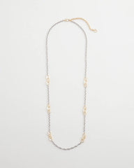 Chico's Mixed Metal Link Long Necklace MIXED METALS