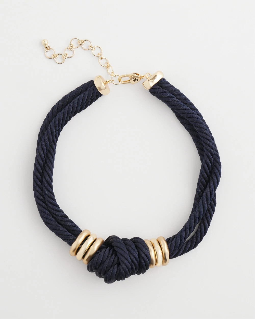 Chico's Navy Knot Rope Necklace NAVY