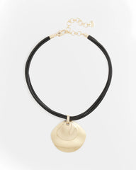 Chico's Gold Pendant On Cord GOLD