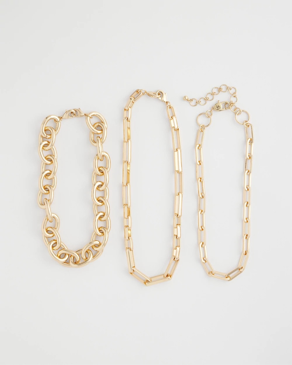Chico's Convertible Three-Strand Chain Necklace GOLD